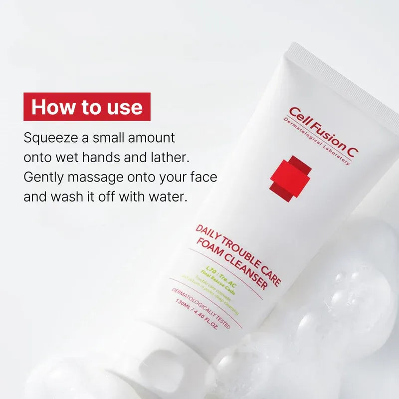 Cell Fusion C TRE.AC Daily Trouble Care Foam Cleanser 130ml