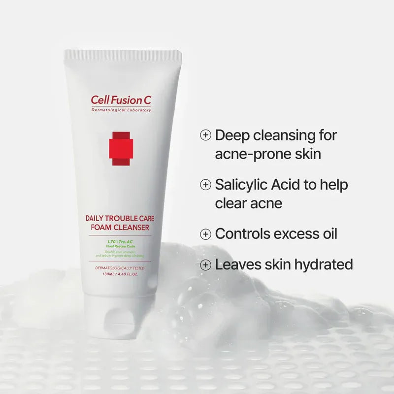 Cell Fusion C TRE.AC Daily Trouble Care Foam Cleanser 130ml