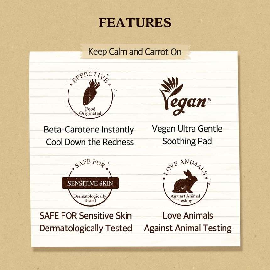 Skinfood Carrot Carotene Calming Water Pad 60pcs