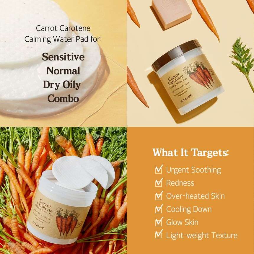 Skinfood Carrot Carotene Calming Water Pad 60pcs