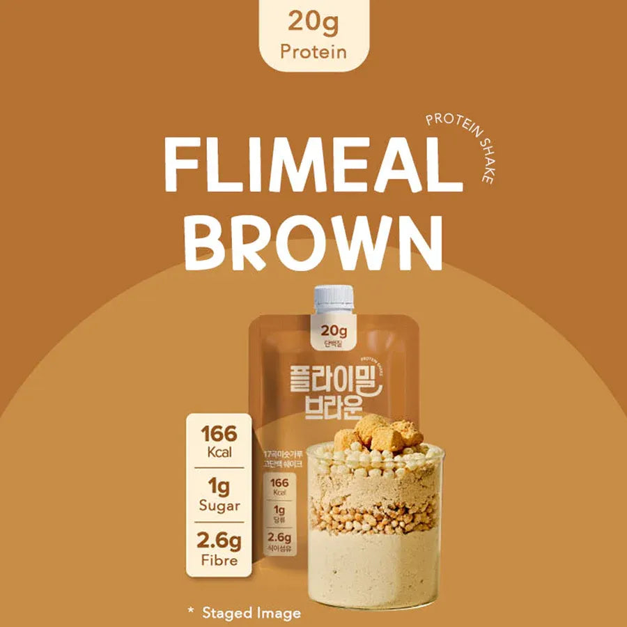 Flimeal Protein Shake Brown Mixed Grain Powder 45g
