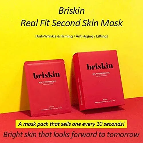 Briskin Real Fit Second Skin Mask Anti Wrinkle & Firmness 1pcs