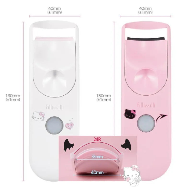 Fillimilli加热睫毛夹充电式加宽版恶魔Hello Kitty
