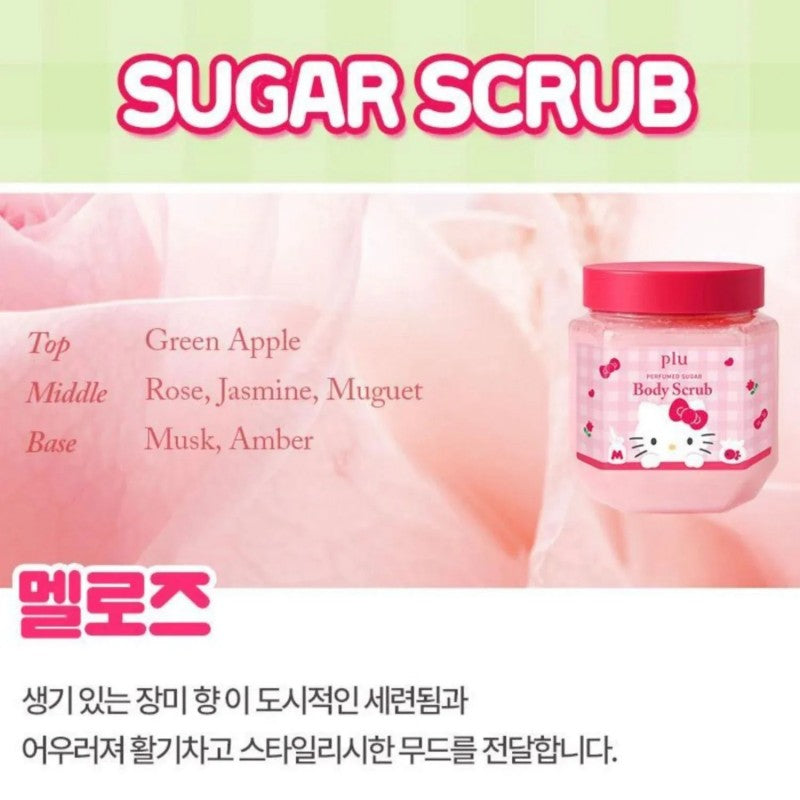 Plu x Hello Kitty Perfumed Sea Salt Scrub Body Wash Melrose 510g