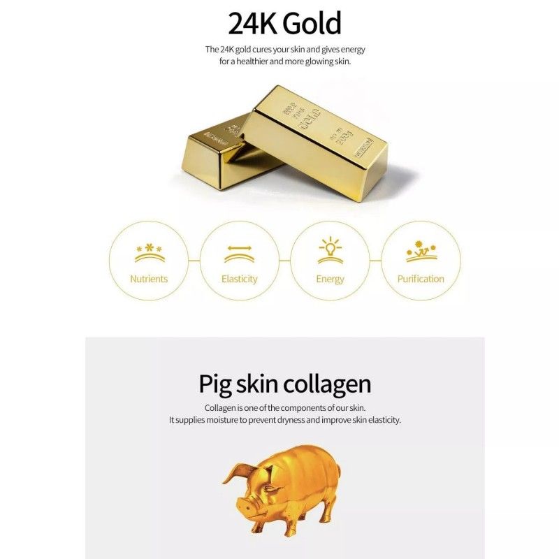 SNP Gold Collagen Ampoule Mask 10pcs