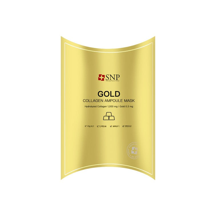 SNP Gold Collagen Ampoule Mask 10pcs