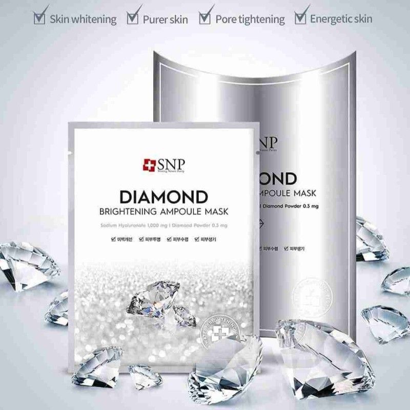 SNP Diamond Brightening Ampoule Mask 10pcs