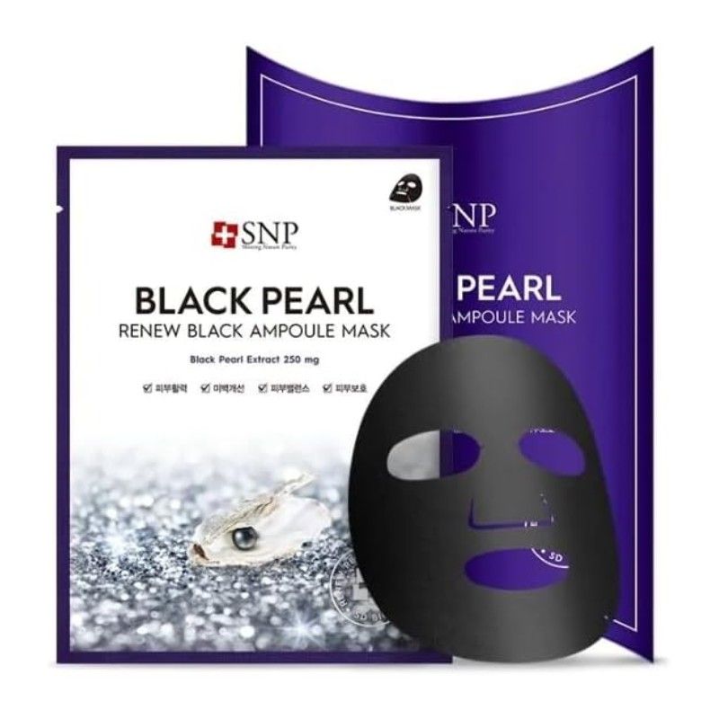 SNP Black Pearl Renew Black Ampoule Mask 10pcs