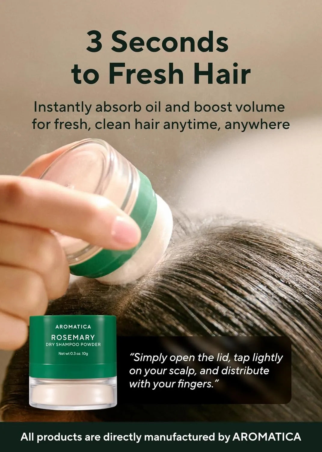 Aromatica Rosemary Dry Shampoo Powder 10g