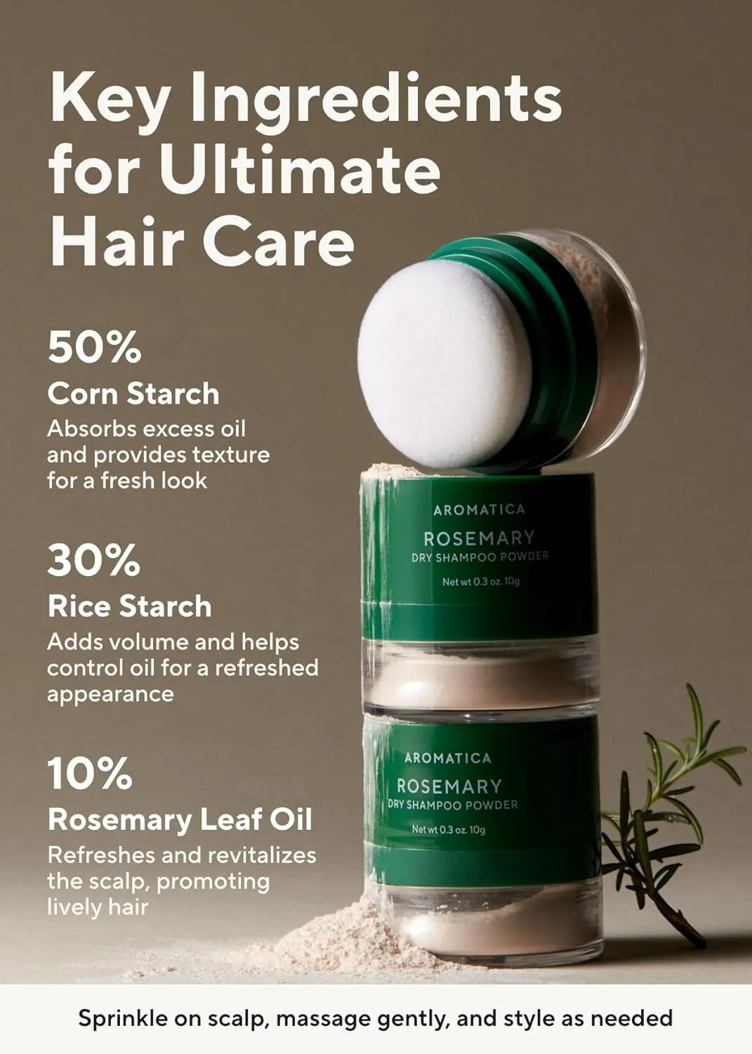 Aromatica Rosemary Dry Shampoo Powder 10g