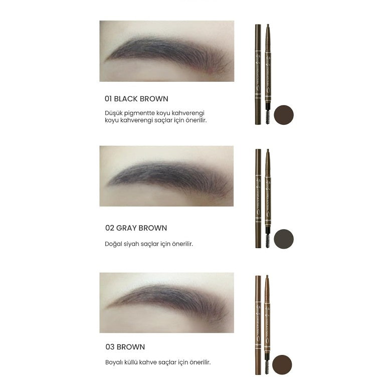 Peripera Speedy Eyebrow Auto Pencil #02 Gray Brown