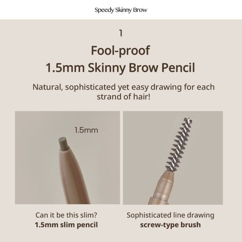 Peripera Speedy Eyebrow Auto Pencil #02 Gray Brown