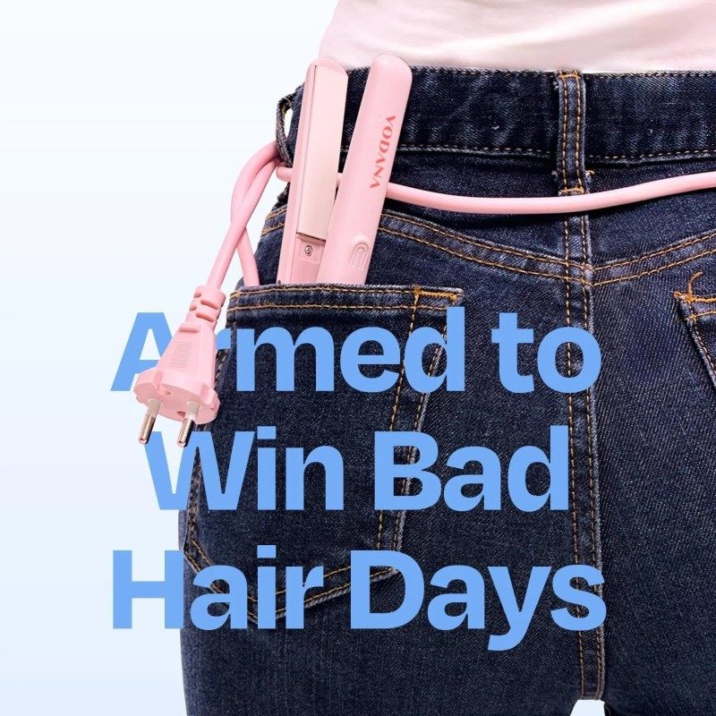 Vodana Mini Flat Iron Small Hair Straightener Blue