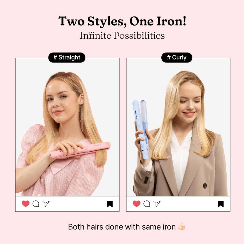 Vodana Mini Flat Iron Small Hair Straightener Pink