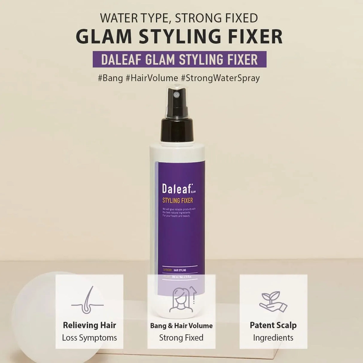 Daleaf Glam Styling Hair Fixer Spray 200ml