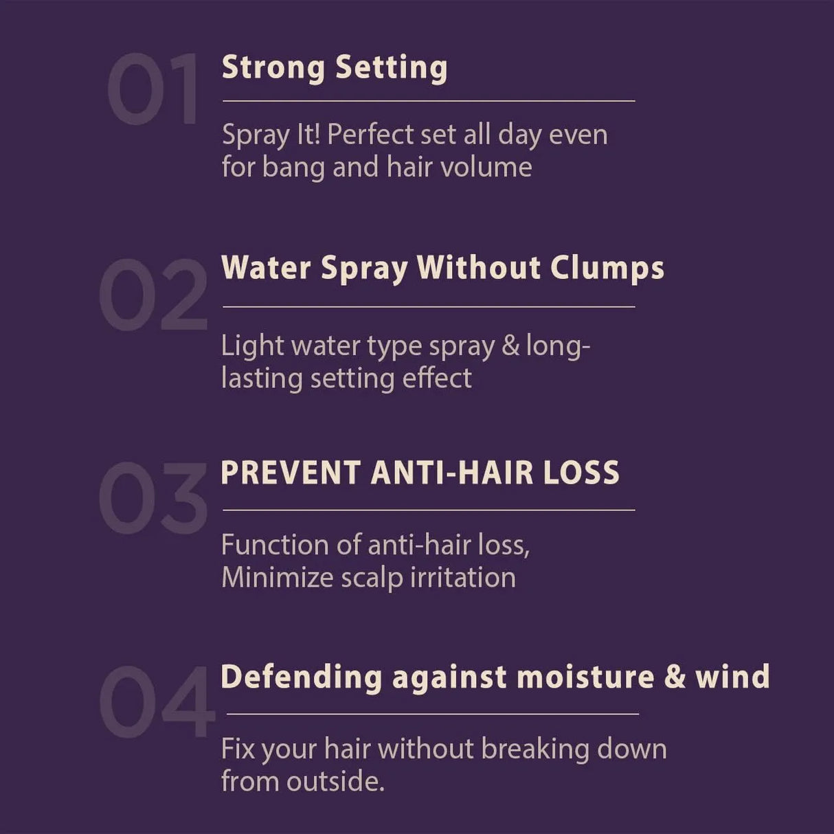 Daleaf Glam Styling Hair Fixer Spray 200ml