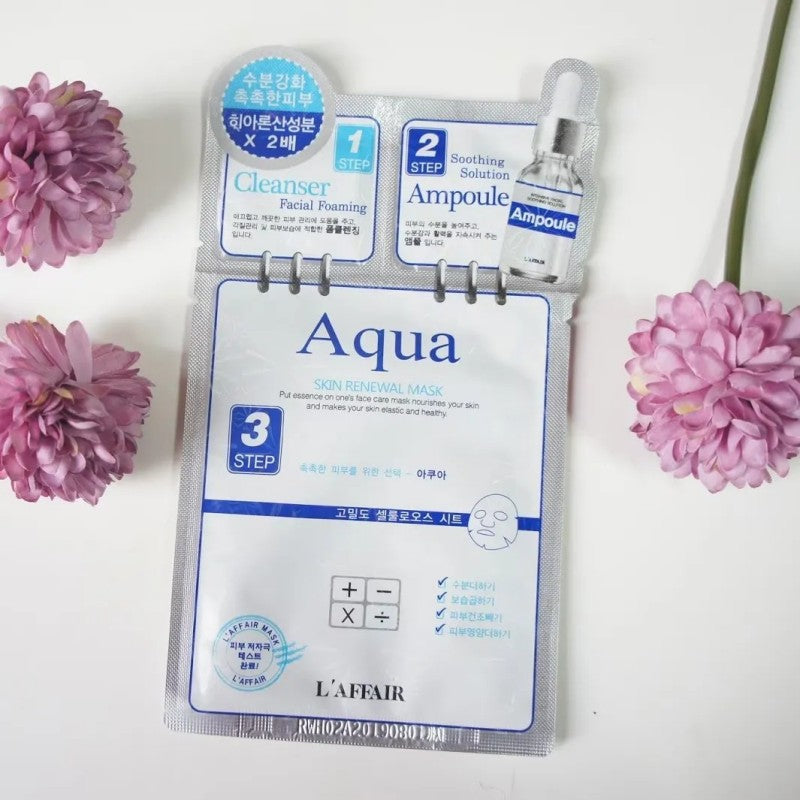 L'Affair Aqua Skin Renewal 3-Step Mask 10pcs