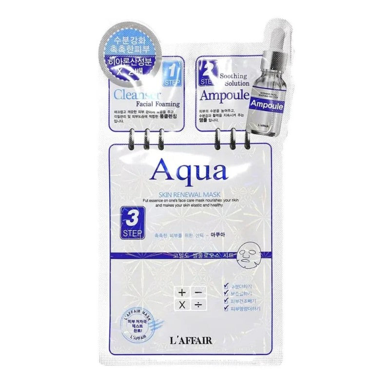L'Affair Aqua Skin Renewal 3-Step Mask 1pcs