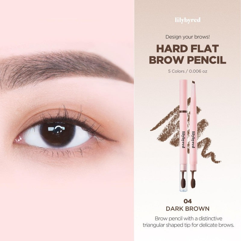Lilybyred Hard Flat Eyebrow Pencil #04 Dark Brown