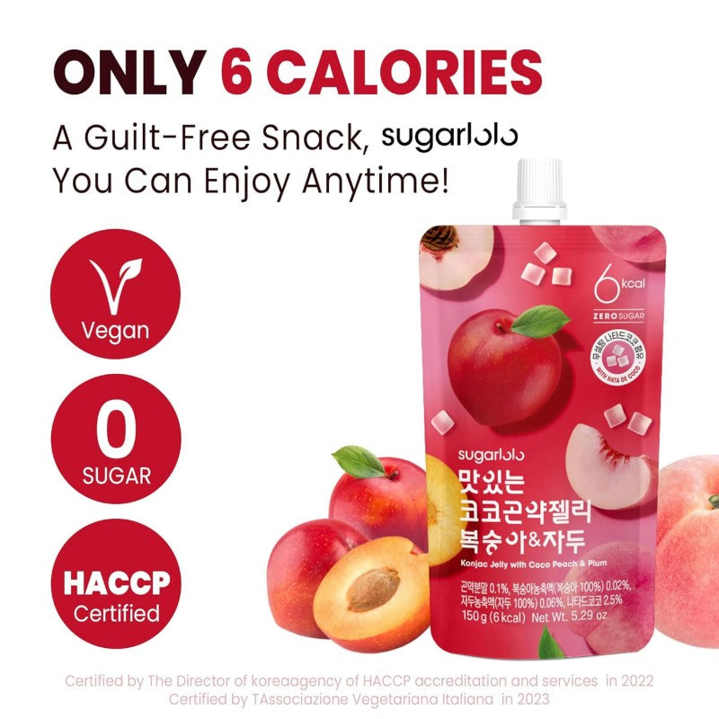 Sugarlolo Coco Konjac Jelly Peach & Plum 150g