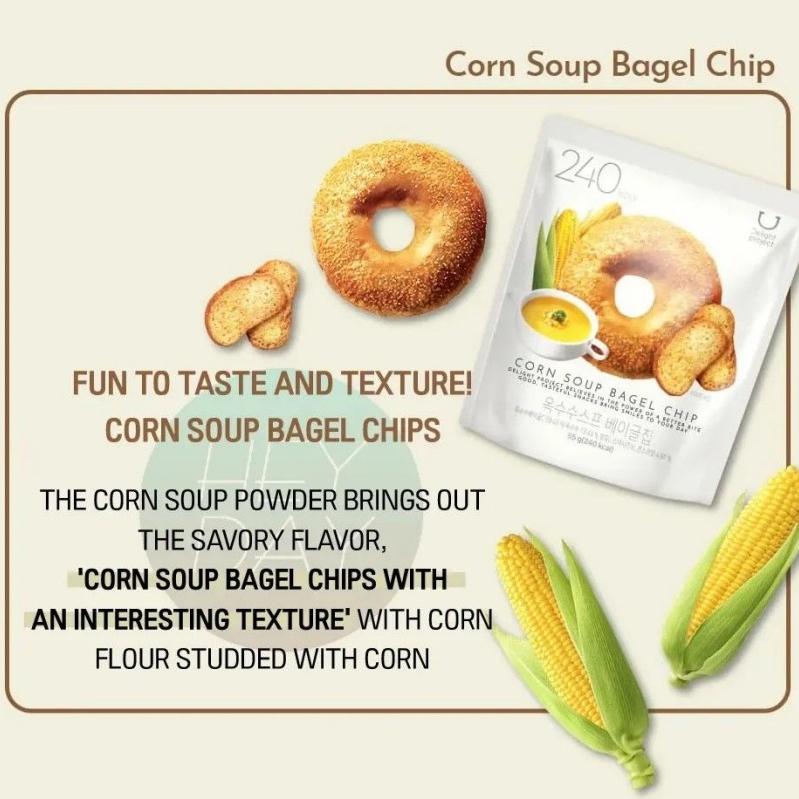 Delight Project Low Calorie Bagel Crackers Corn Chowder 55g
