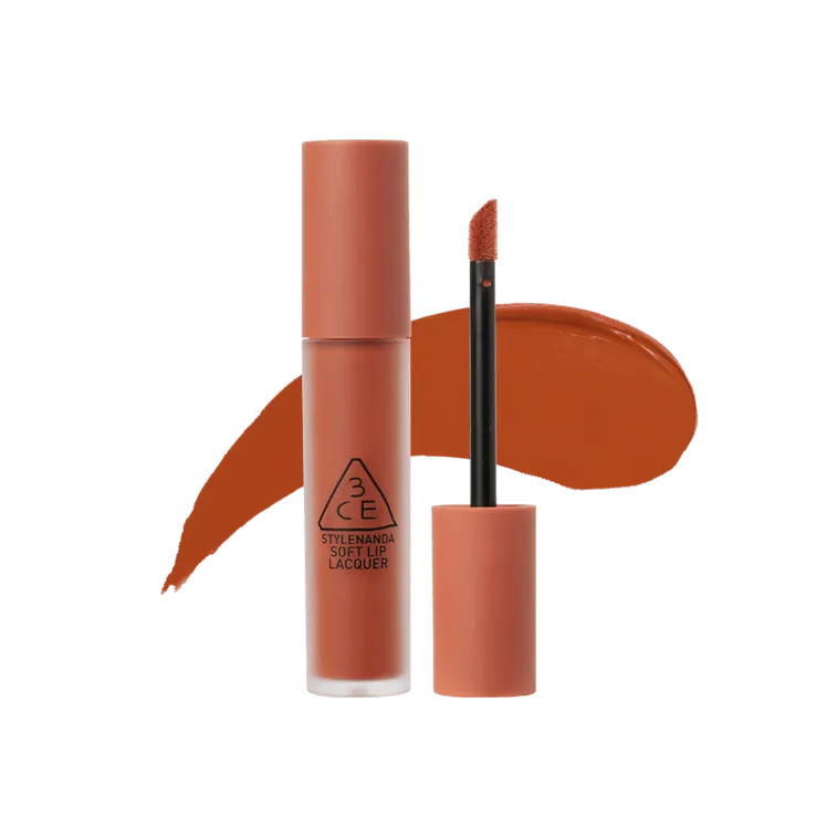 3CE Soft Lip Lacquer #Tawny Red