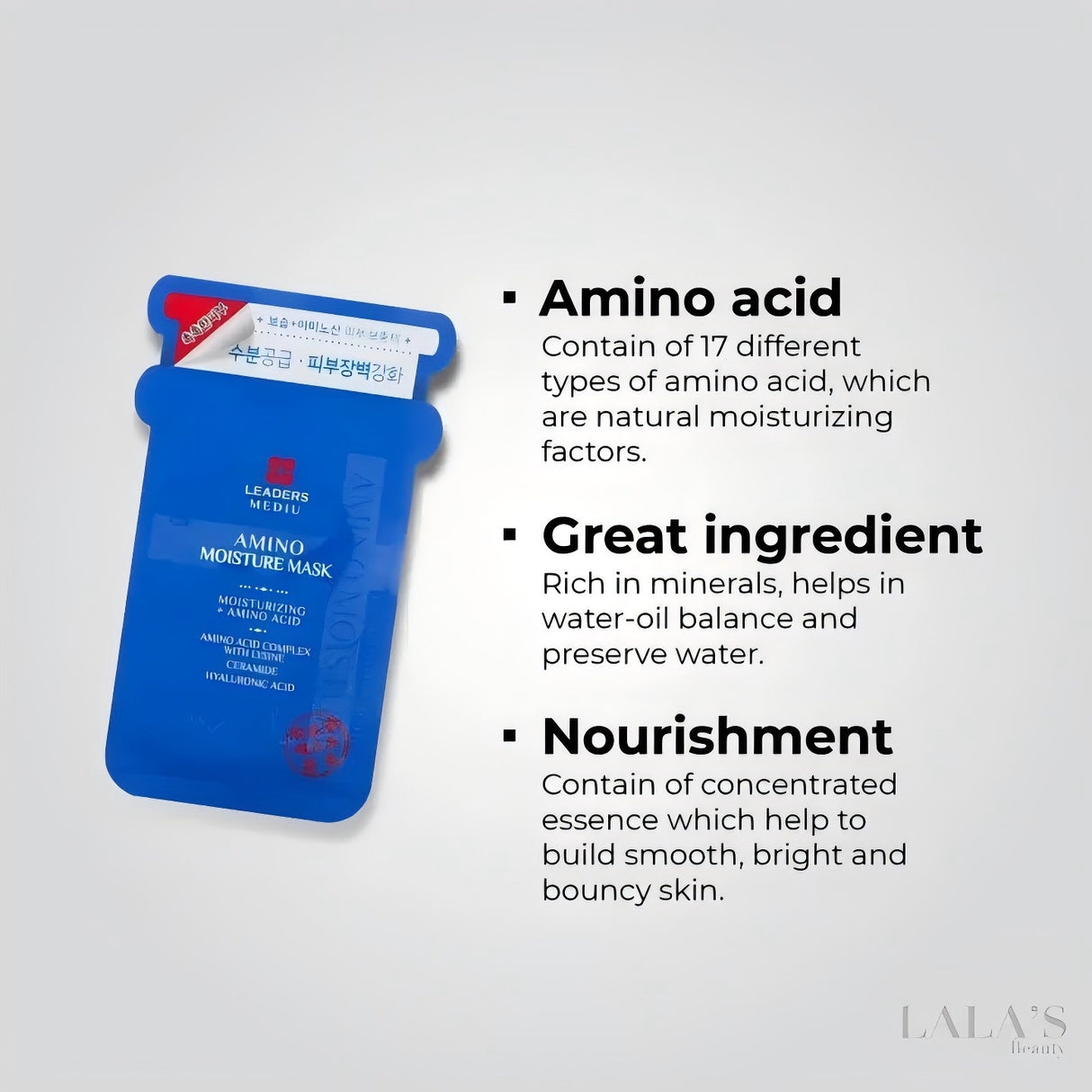 Leaders Mediu Amino Moisture Mask 10pcs