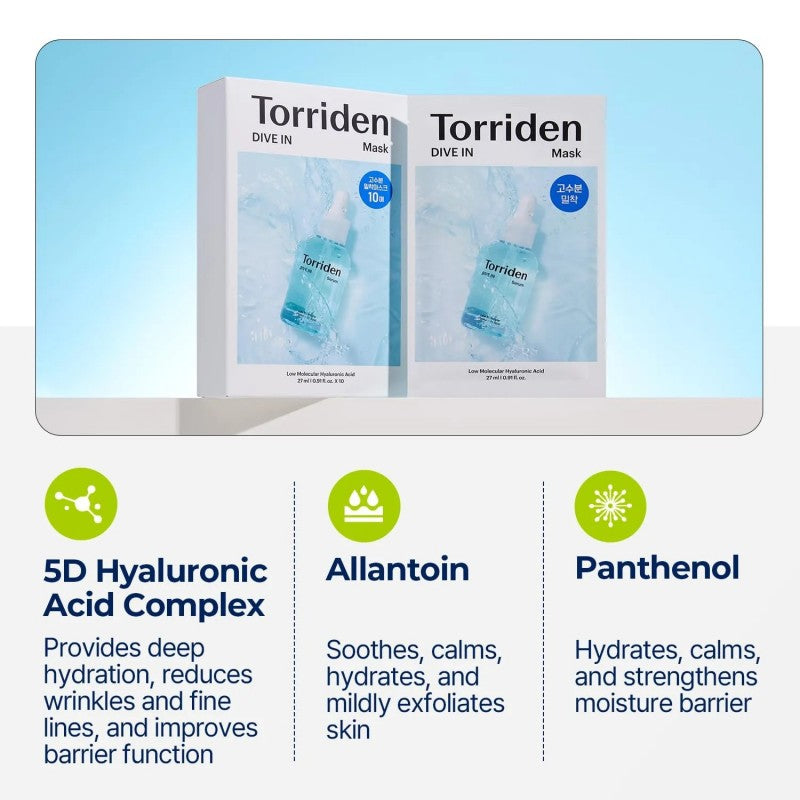 Torriden Dive-In Low Molecule Hyaluronic Acid Mask 1pcs