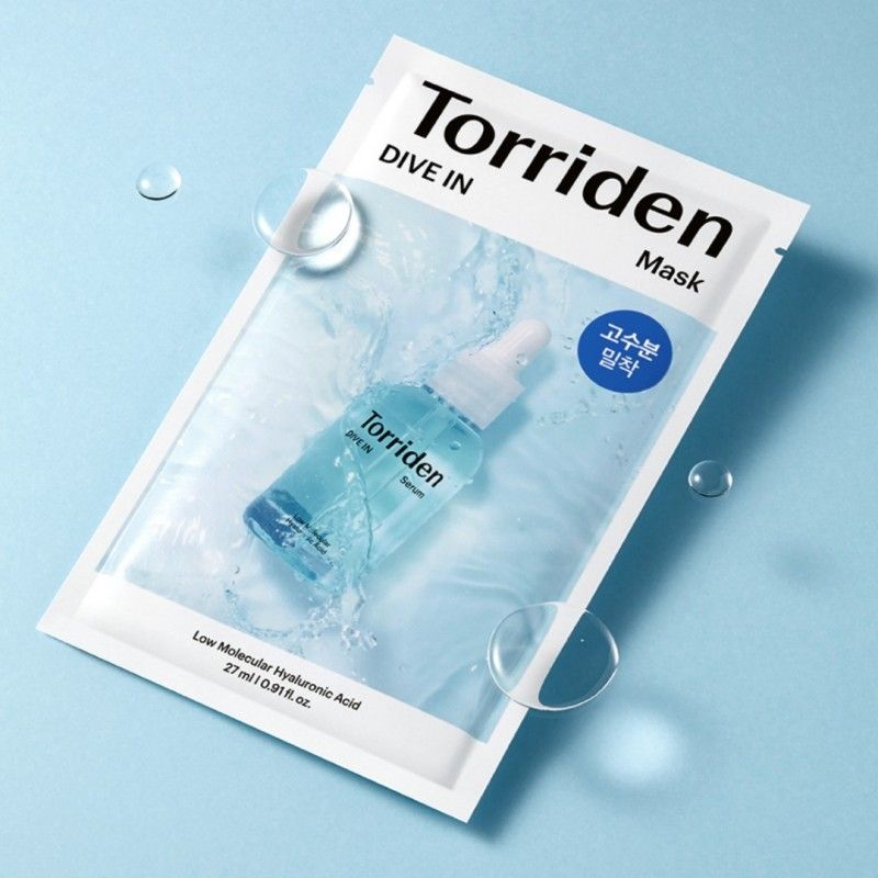 Torriden DIVE IN Low Molecular Hyaluronic Acid Mask 5+1pcs