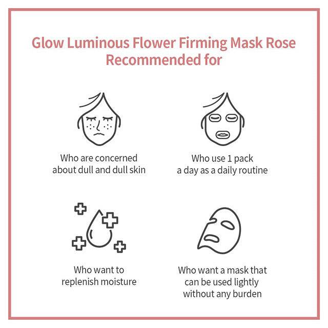 JM Solution Glow Luminous Flower Firming Mask Rose 1pcs