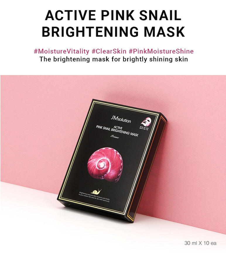 JM Solution Active Pink Snail Brightening Mask Prime 1pcs