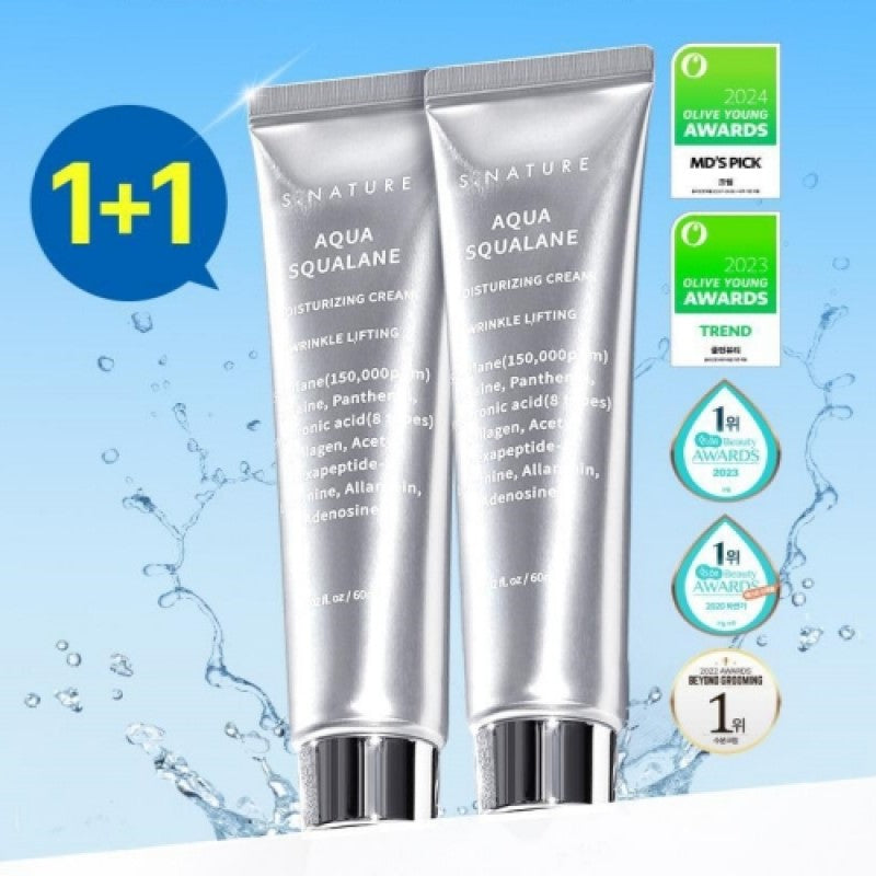 S.Nature Aqua Squalane Moisturizing Cream 60ml*2