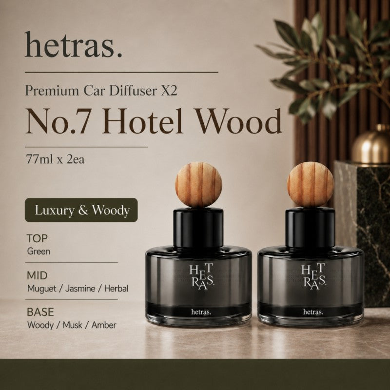 Hetras Premium Car Diffuser #07 Hotel Wood 60ml*2