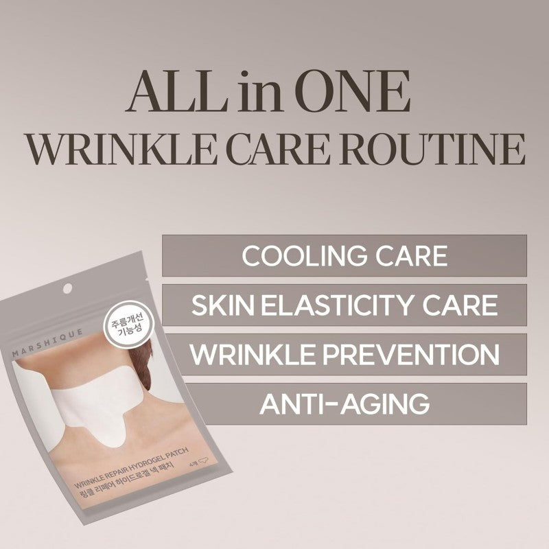 Marshique Wrinkle Repair Hydrogel Neck Patch 4pcs
