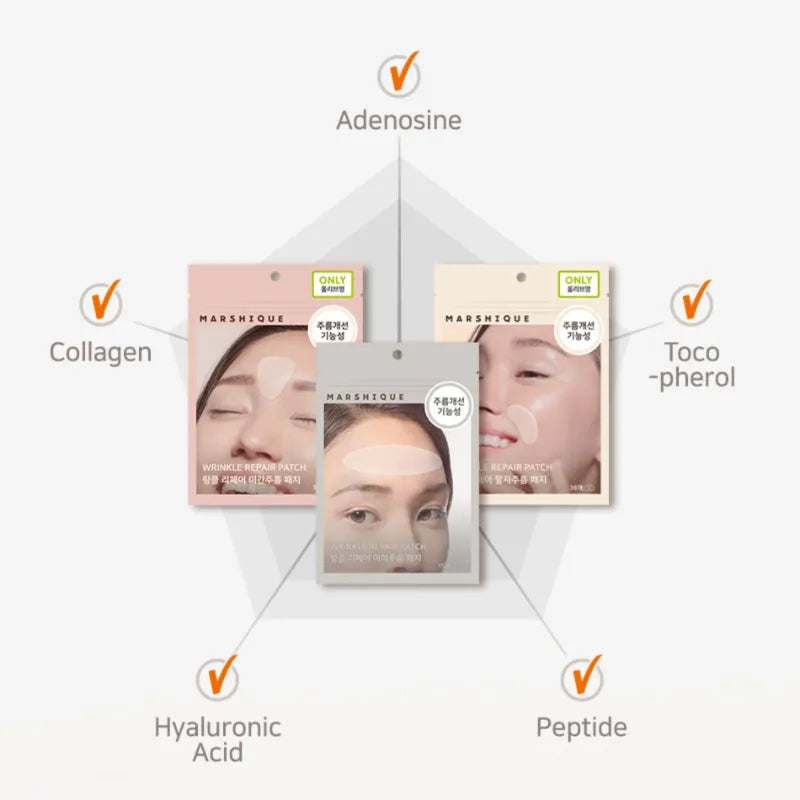 Marshique Wrinkle Repair Patch For Between Brows 33pcs+12pcs