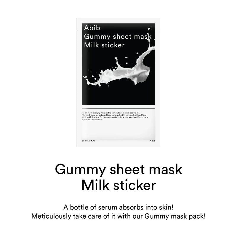 Abib Gummy Sheet Mask Milk Sticker 10pcs