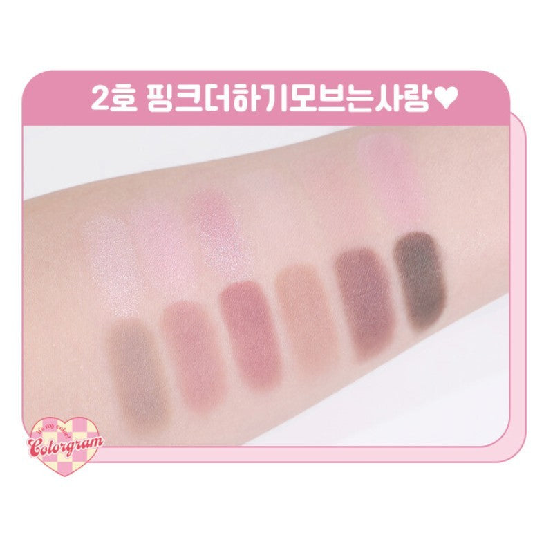 Colorgra Pin Point Eyeshadow Palette #02 Pink + Mauve = Love