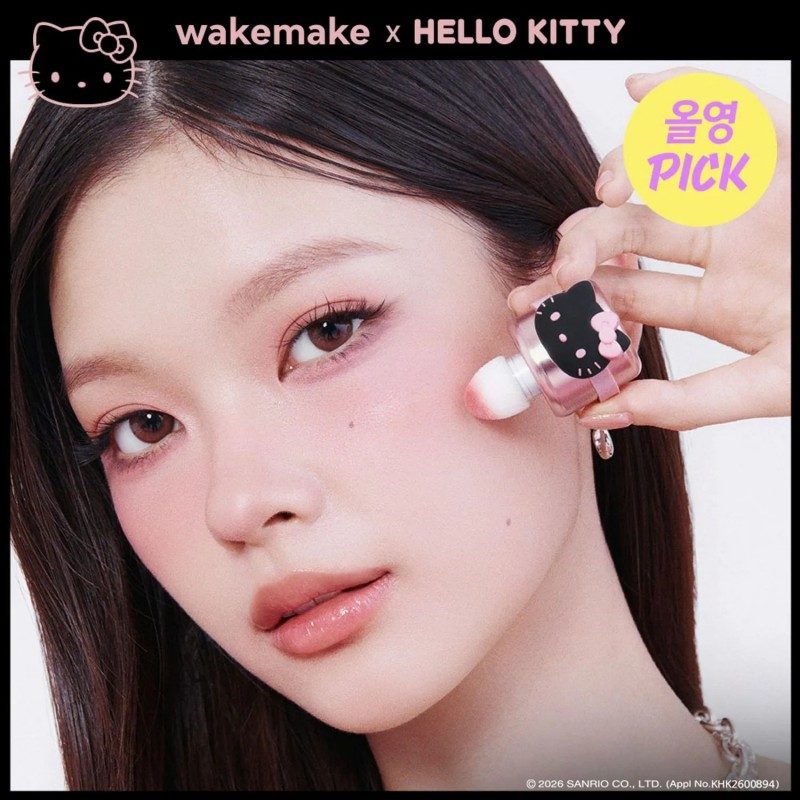 Wakemake x Hello Kitty Shaking Blur Cheek #09 Hush Pink