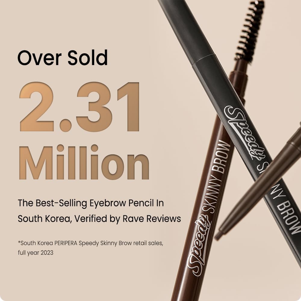Peripera Speedy Skinny Eyebrow Pencil #03 Natural Brown