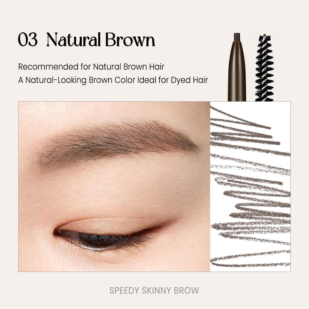 Peripera Speedy Skinny Eyebrow Pencil #03 Natural Brown