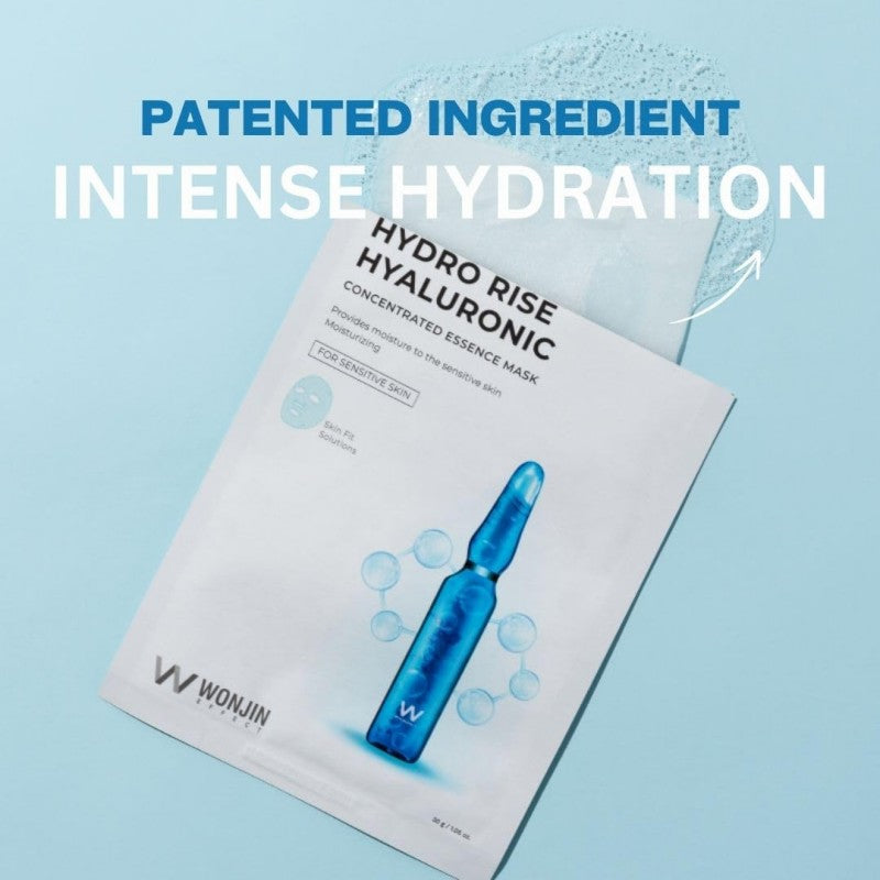 Wonjin Effect Hydro Rise Hyaluronic Concentrated Essence Mask 10pcs