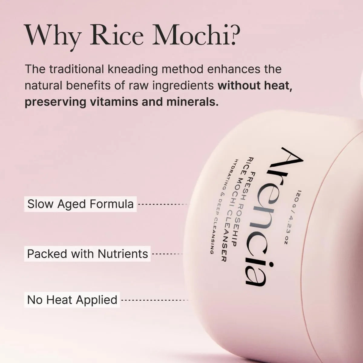Arencia Fresh Rosehip Rice Mochi Cleanser 120g