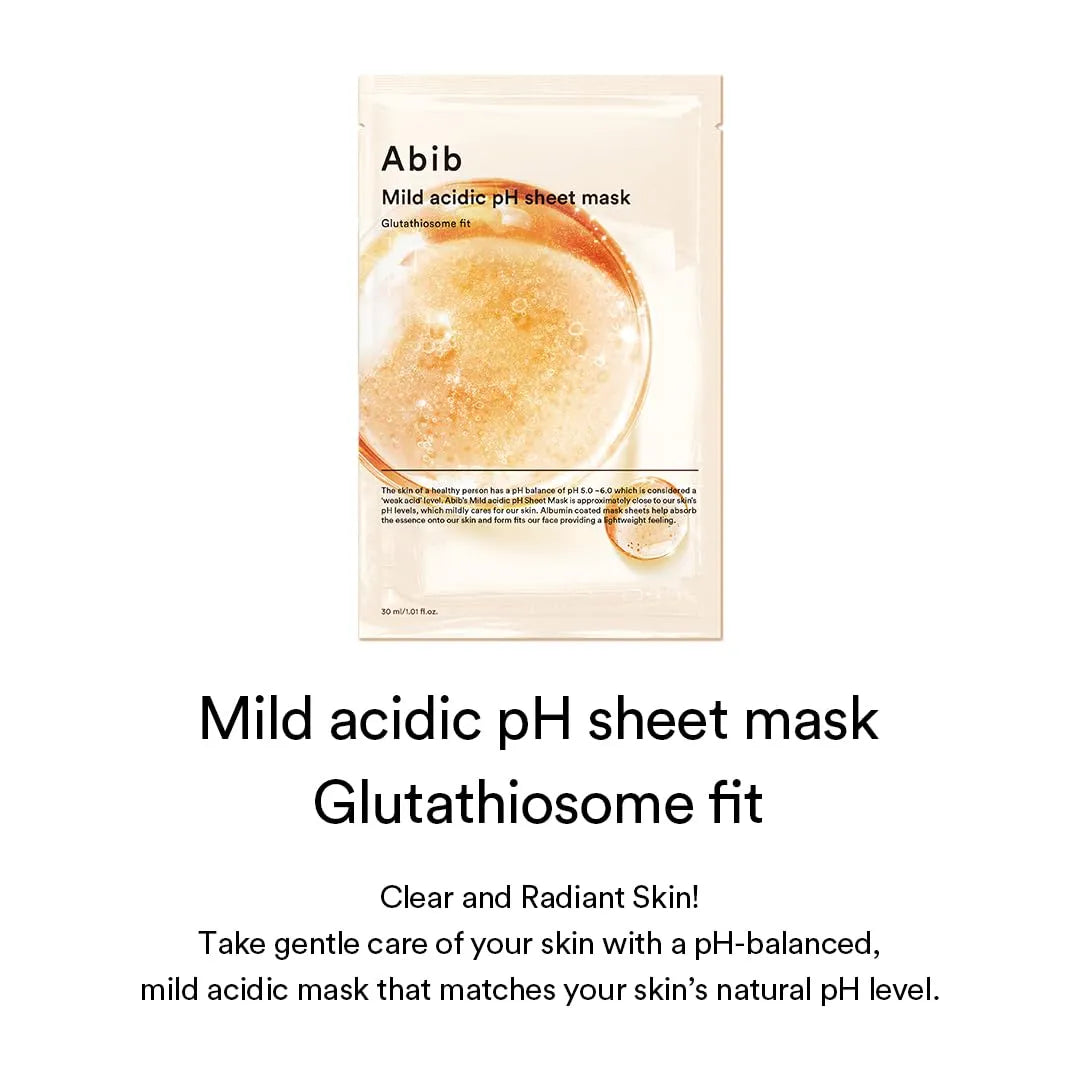 Abib Mild Acidic pH Glutathiosome Fit Sheet Mask 10pcs