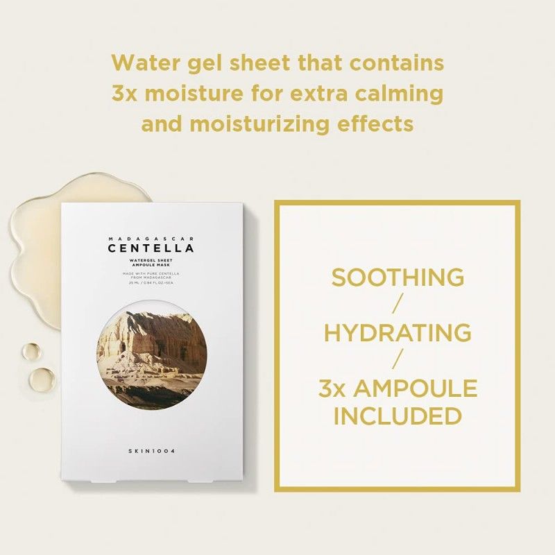 Skin1004 Madagascar Centella Watergel Sheet Ampoule Mask 5pcs