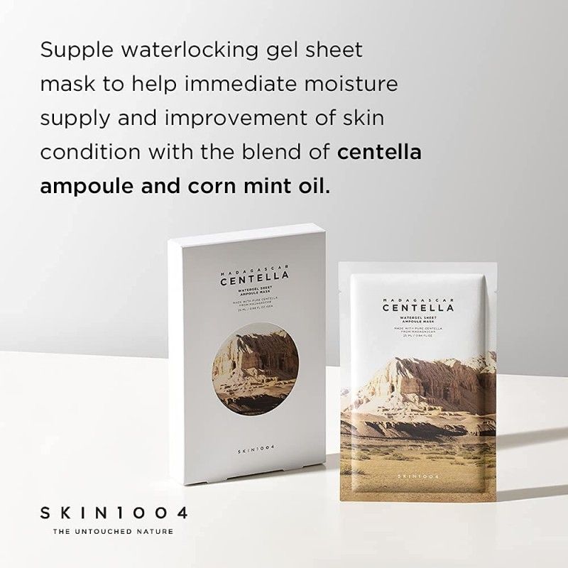 Skin1004 Madagascar Centella Watergel Sheet Ampoule Mask 5pcs