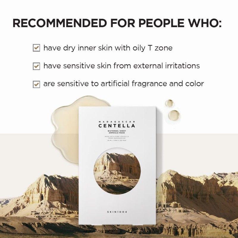 Skin1004 Madagascar Centella Watergel Sheet Ampoule Mask 5pcs