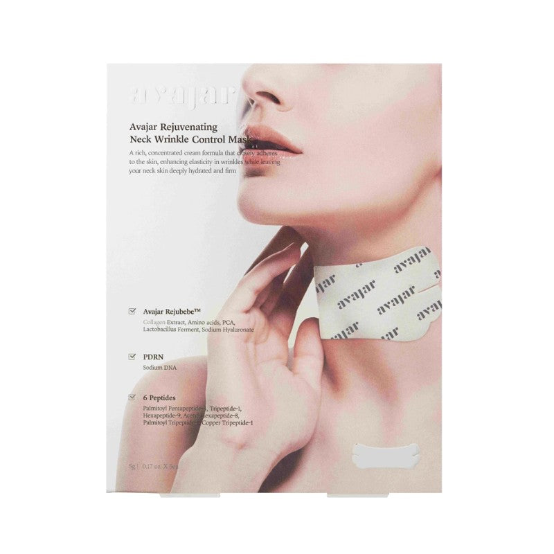 Avajar Rejuvenating Neck Wrinkle Control Mask 5pcs