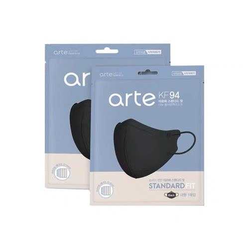 Arte KF94 Adult 3D Face Masks Black 1pcs