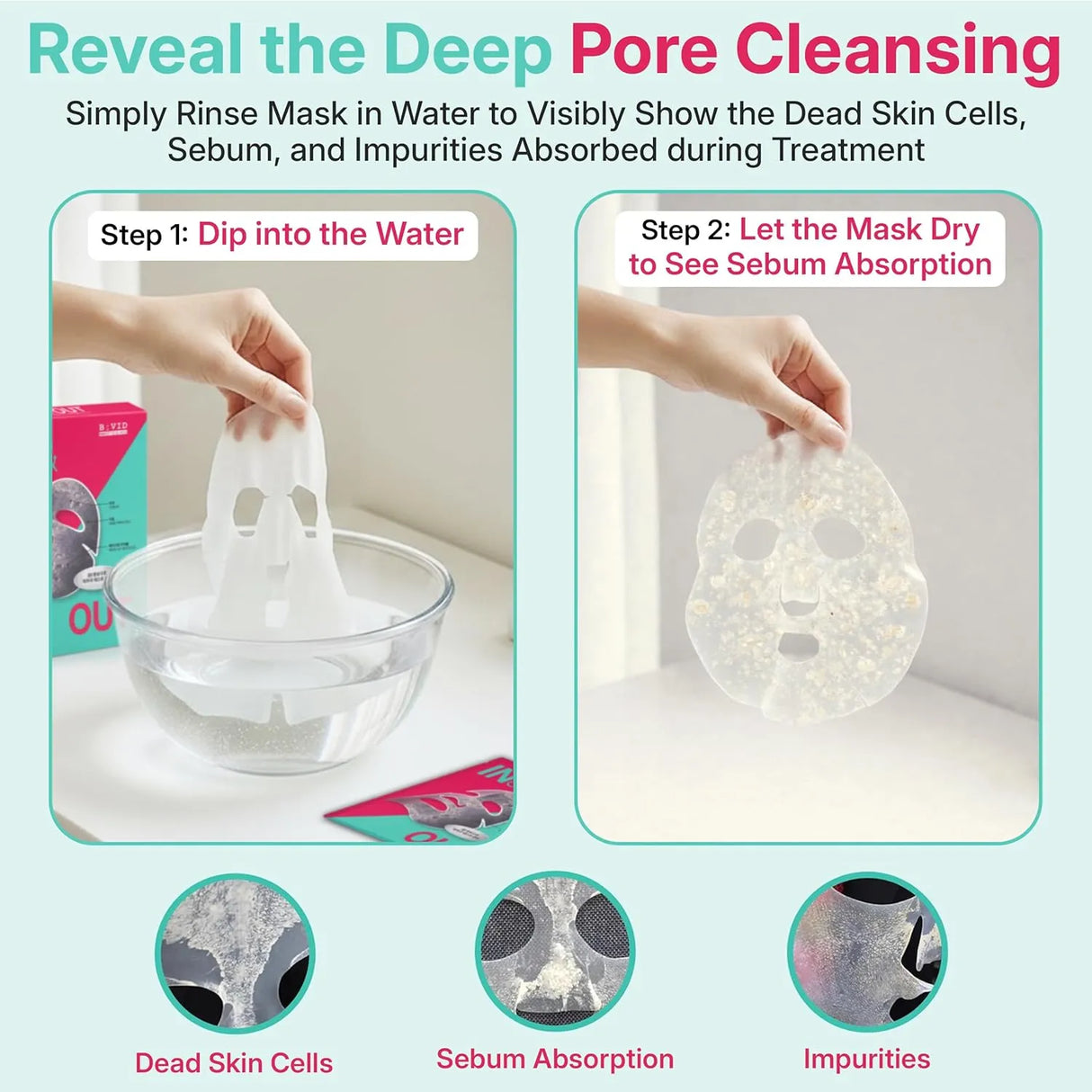 B:VID In & Out Facial Mask 5+1pcs