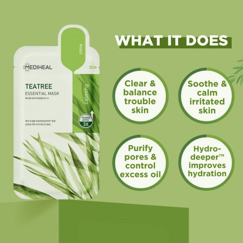Mediheal Teatree Care Solution Essential Mask 10pcs